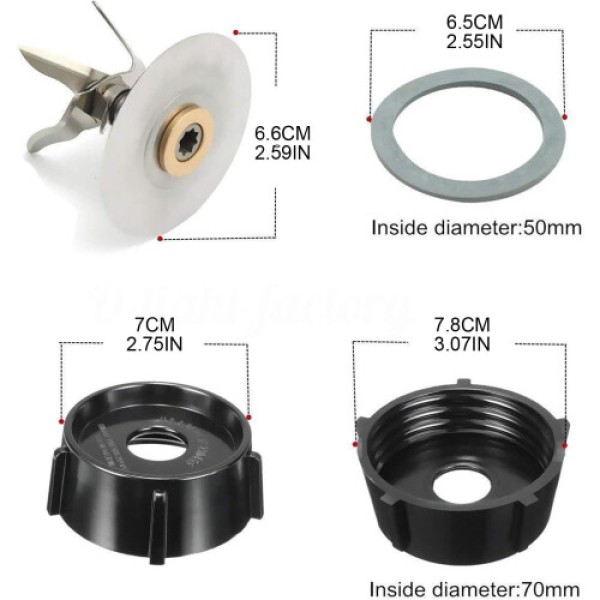 Kepala Pengganti Logam untuk Juicer - Set 8 Buah Kompatibel dengan Berbagai Model, Perlengkapan Dapur Stainless Steel Tahan Lama